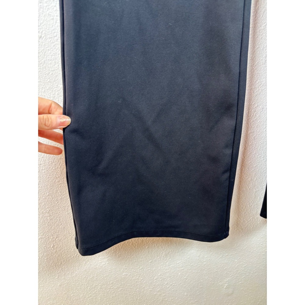 Halara Work Pants L Flex High Waisted Back Side Pocket Slight Flare Black 7008-L - Picture 9 of 11